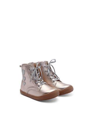 Girls' JOY SWAG Patent Leather Lace Up Boots – Toddler by OLD SOLES