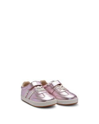 Girls' Ruffle Queen Metallic Leather Sneakers – Toddler by OLD SOLES