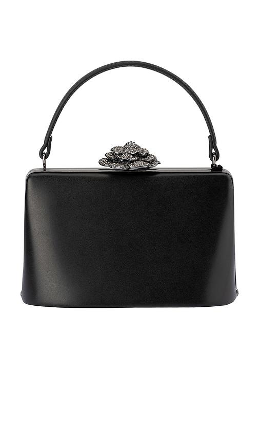 olga berg Grace Embellished Frame Bag in Black by OLGA BERG