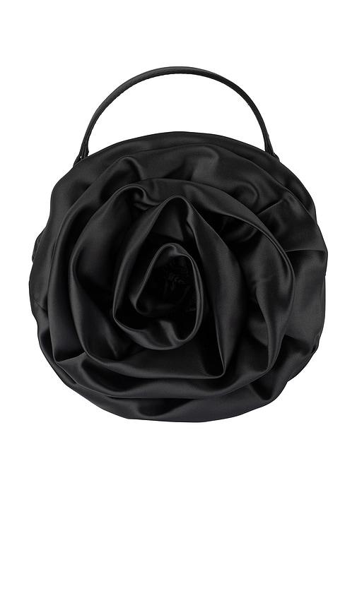 olga berg Rosita Rosette Frame Bag in Black by OLGA BERG
