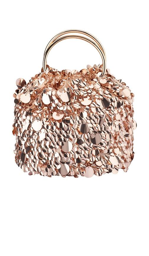 olga berg Vera Sequin Top Handle Bag in Blush by OLGA BERG