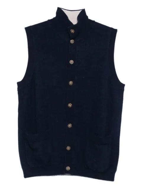 button-fastening patch-pocket vest by OLIVER LATTUGHI