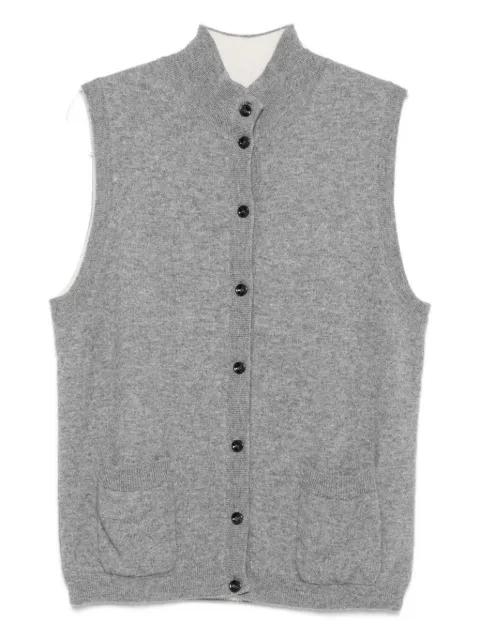 ribbed button-front vest by OLIVER LATTUGHI