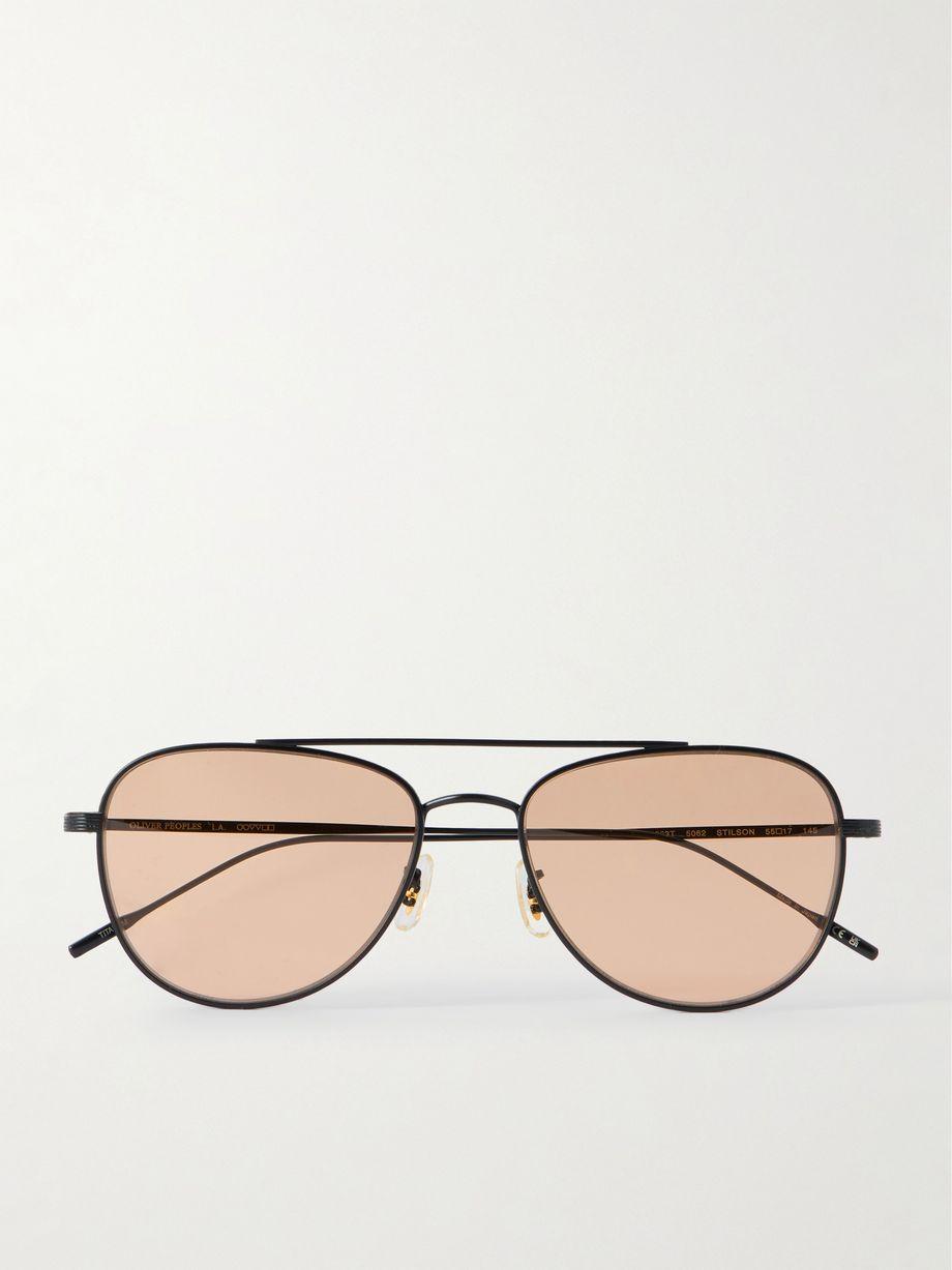 Aviator-style metal sunglasses by OLIVER PEOPLES