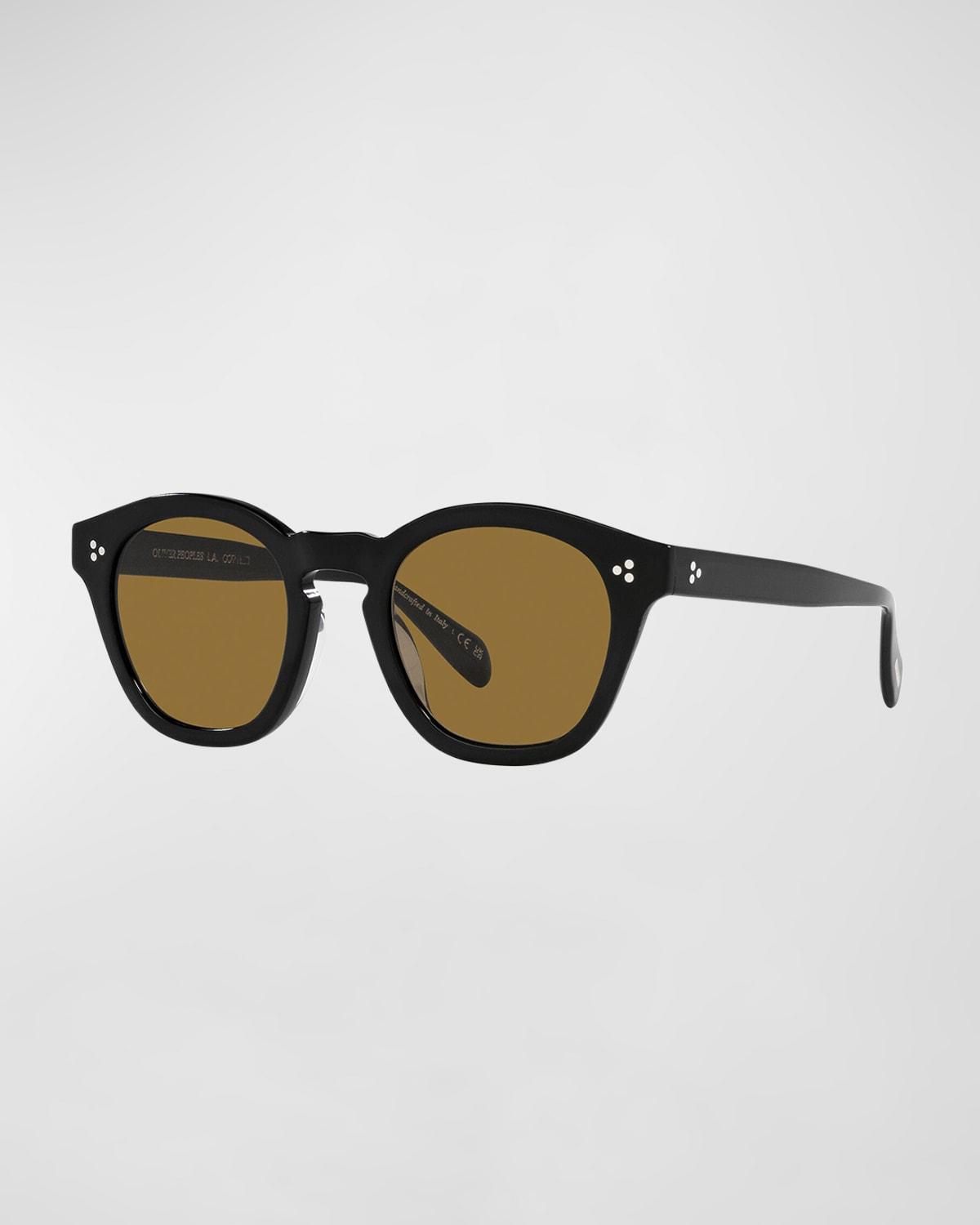 Boudreau L.A. Round Acetate & Plastic Sunglasses by OLIVER PEOPLES