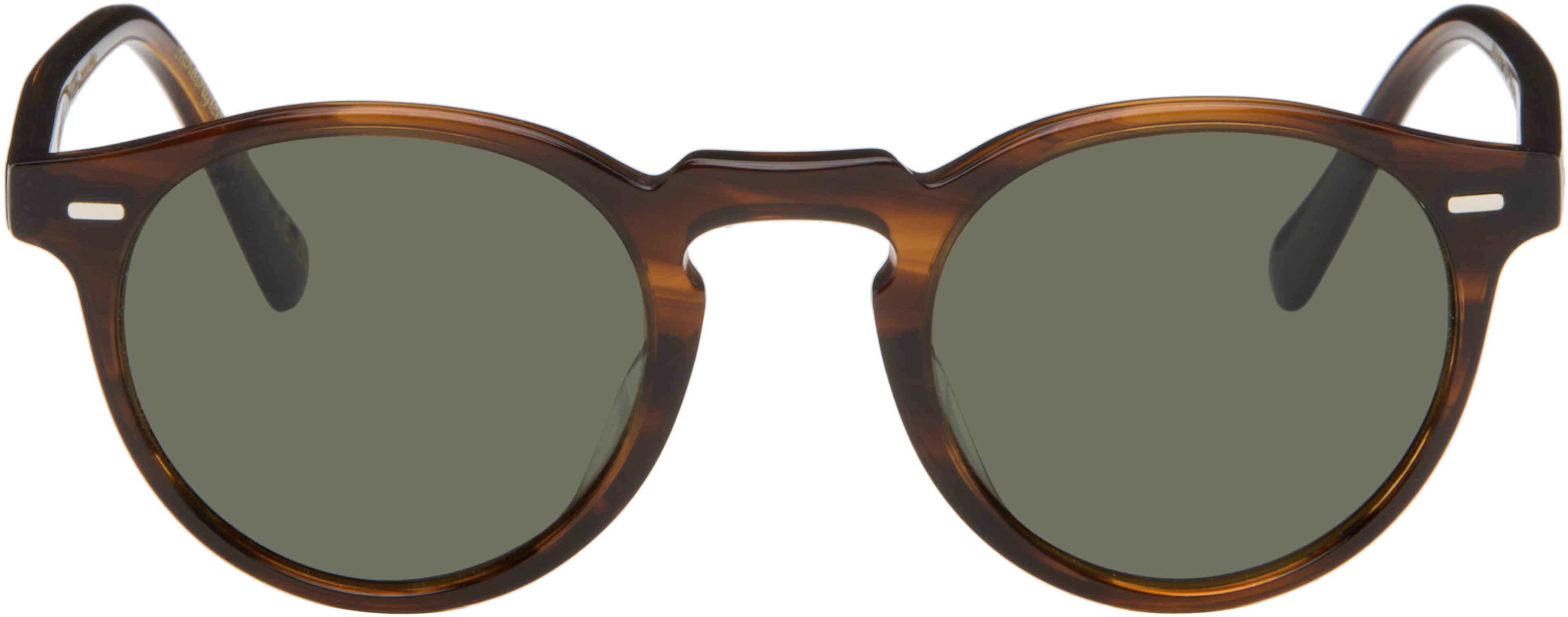 Brown Gregory Peck Sunglasses by OLIVER PEOPLES