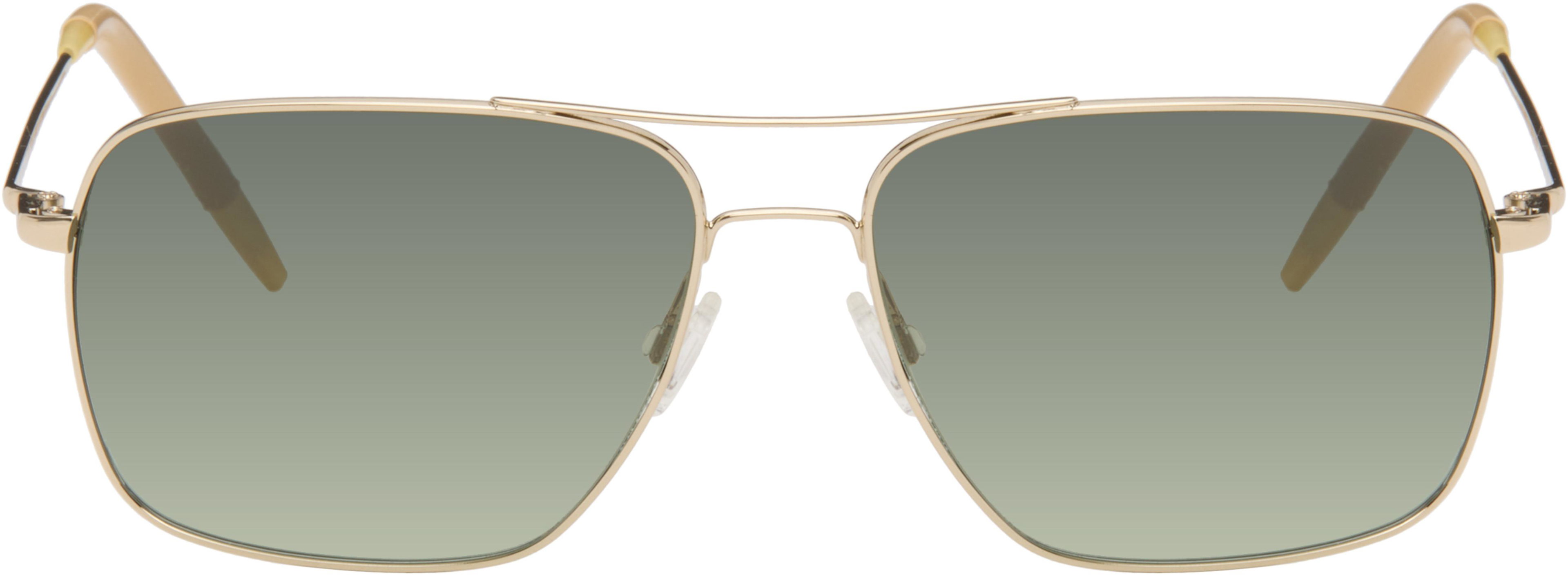Gold Clifton Sunglasses by OLIVER PEOPLES