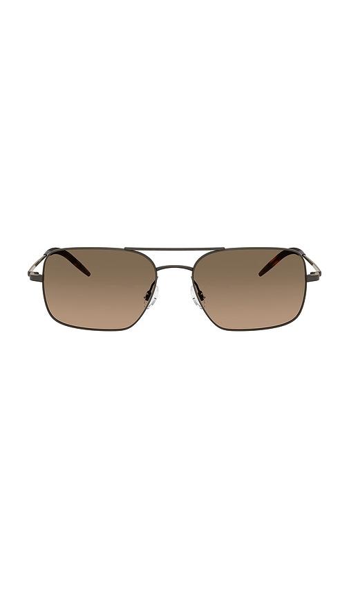 Oliver Peoples Victory II Pillow Sunglasses in Brown by OLIVER PEOPLES