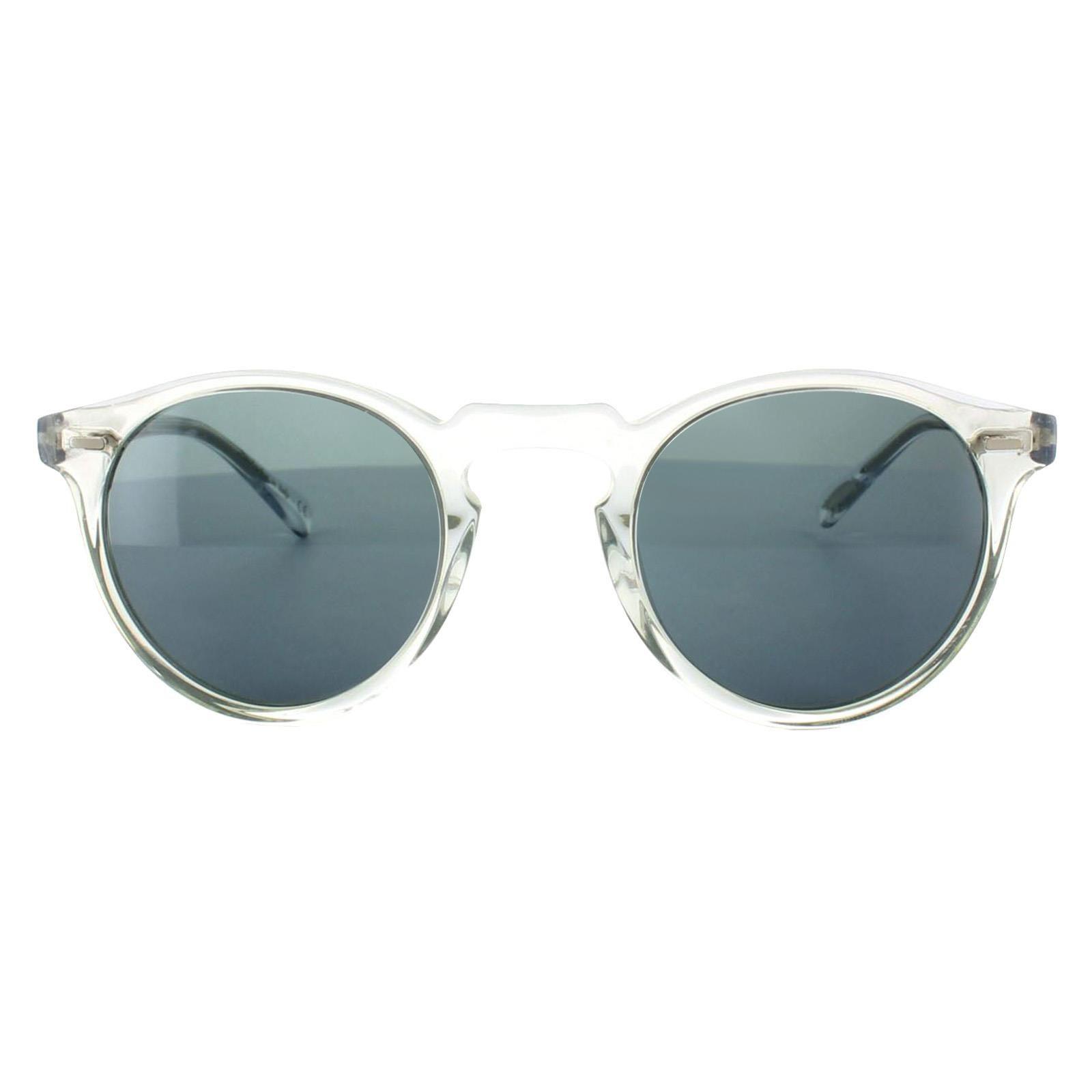 Round Crystal Indigo Photochromic Sunglasses by OLIVER PEOPLES