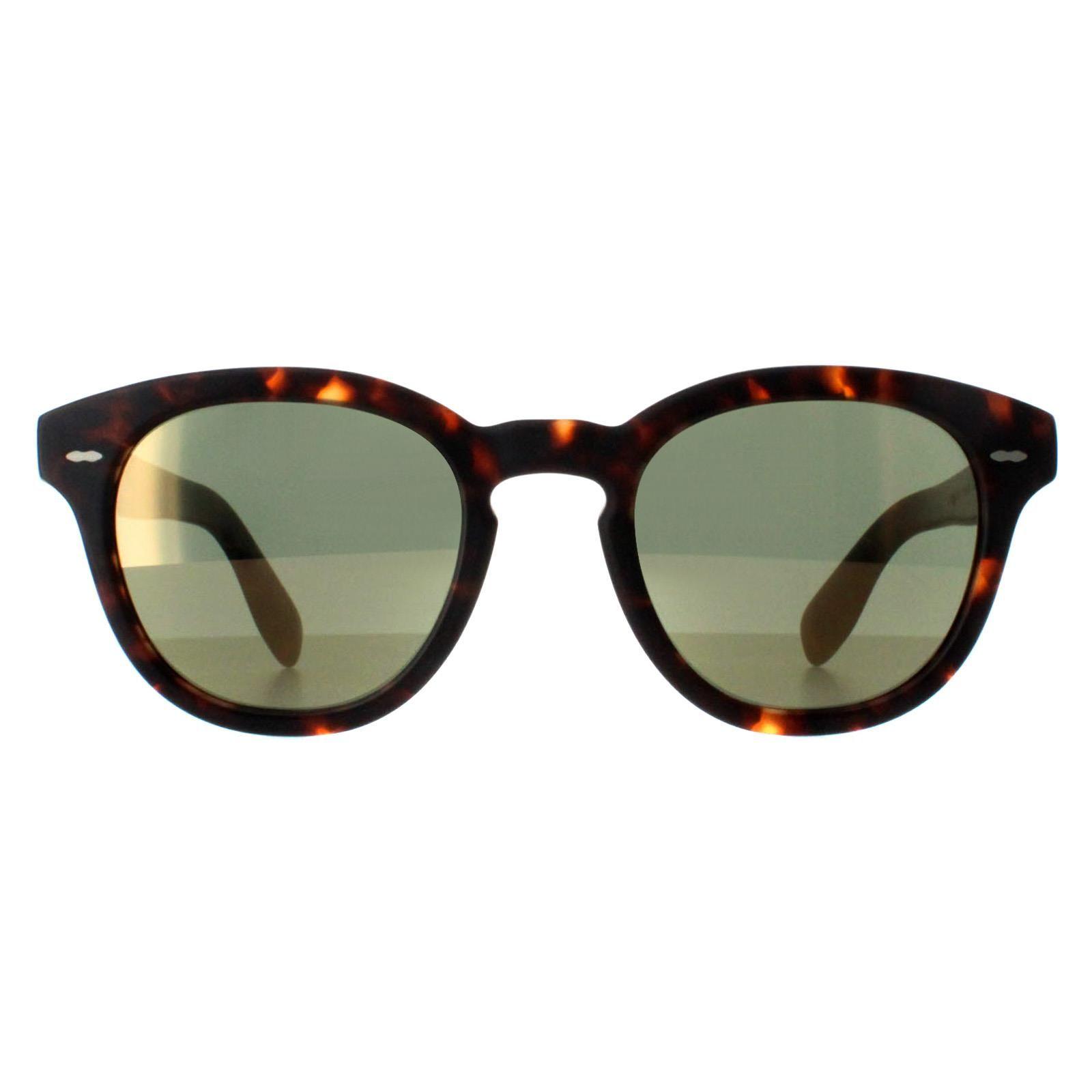 Round Semi Matte Sable Tortoise G-15 Goldtone Cary Grant OV5413SU by OLIVER PEOPLES