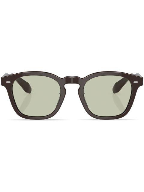 round-frame tinted-lenses sunglasses by OLIVER PEOPLES