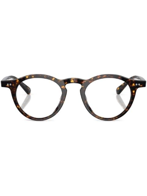 tortoiseshell club round-frame glasses by OLIVER PEOPLES