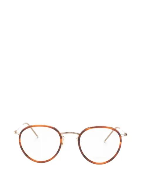 tortoiseshell-pattern round-frame glasses by OLIVER PEOPLES