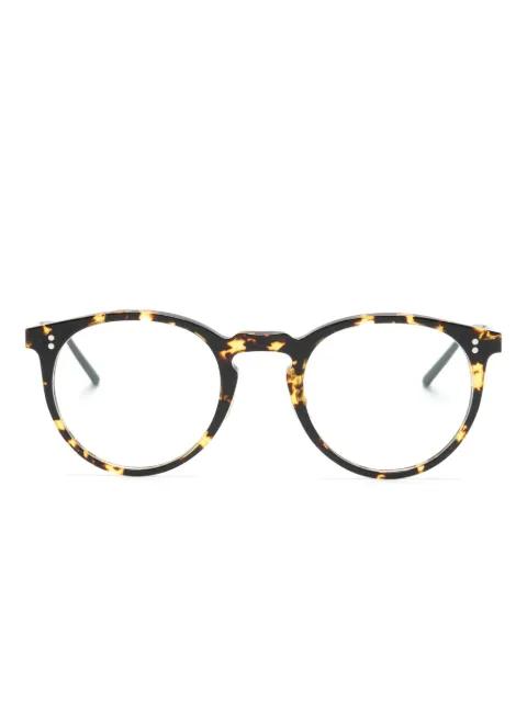 tortoiseshell round-frame glasses by OLIVER PEOPLES