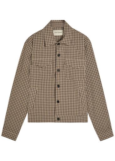 Checked stretch-cotton jacket by OLIVER SPENCER