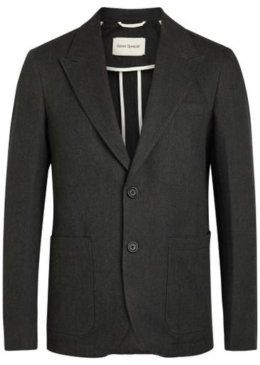 Mansfield herringbone cotton and wool-blend blazer by OLIVER SPENCER