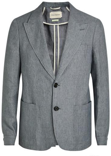 Pinstripe cotton-blend blazer by OLIVER SPENCER