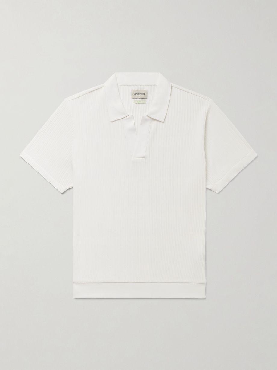 Westcott Ribbed Organic Cotton Polo Shirt by OLIVER SPENCER Westcott Ribbed Organic Cotton Polo Shirt by OLIVER SPENCER