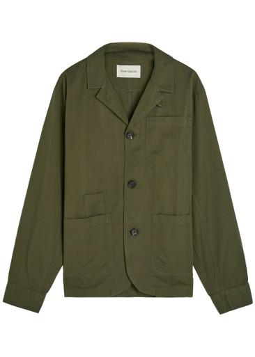 Worker patch pocket cotton shirt by OLIVER SPENCER