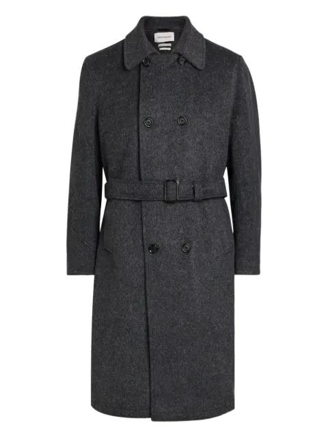 belted double-breasted coat by OLIVER SPENCER