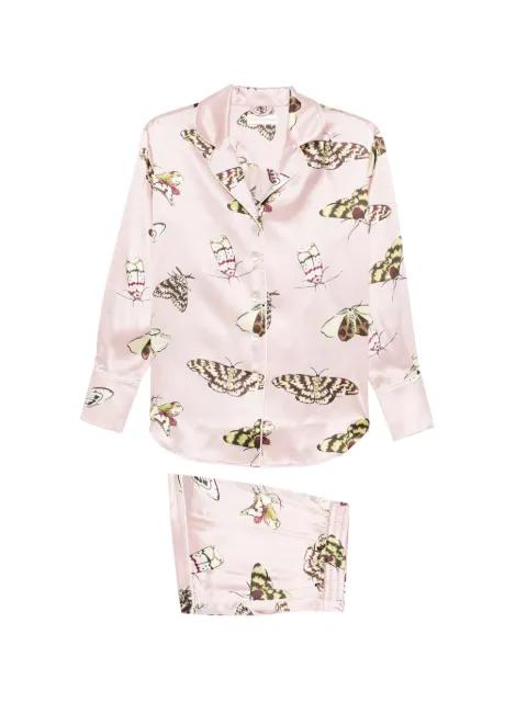 Alba Elda butterfly-print pajamas by OLIVIA VON HALLE
