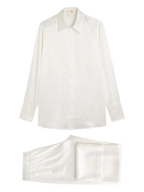 Bacall silk pyjama set by OLIVIA VON HALLE