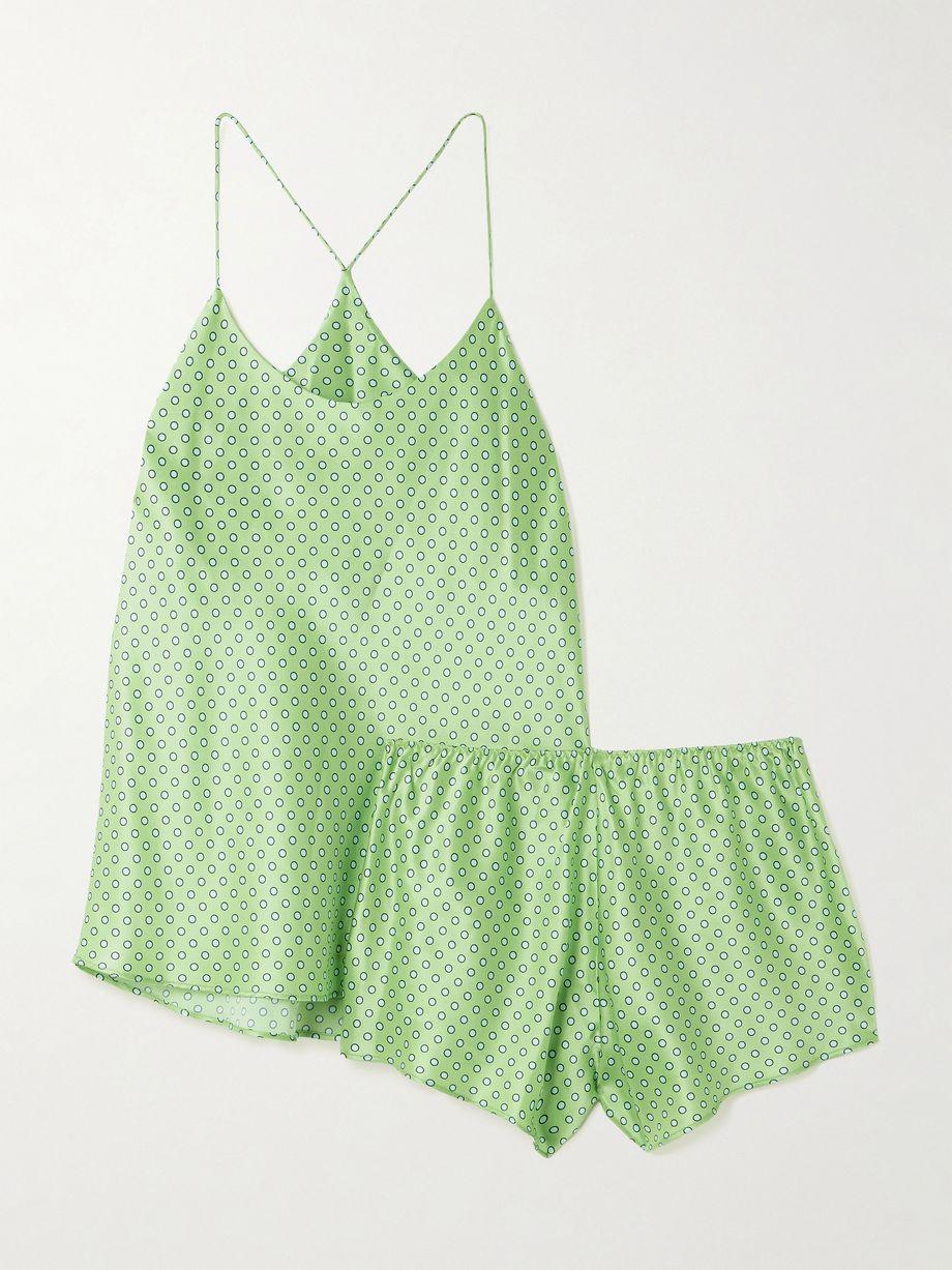 Bella polka-dot silk-satin pajamas by OLIVIA VON HALLE
