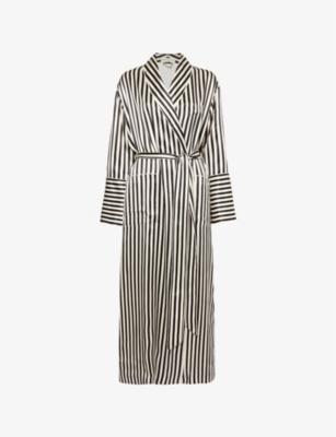 Capability Nika striped-print silk robe by OLIVIA VON HALLE