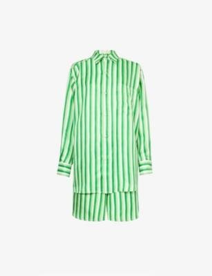 Kick stripe-pattern silk pyjama set by OLIVIA VON HALLE