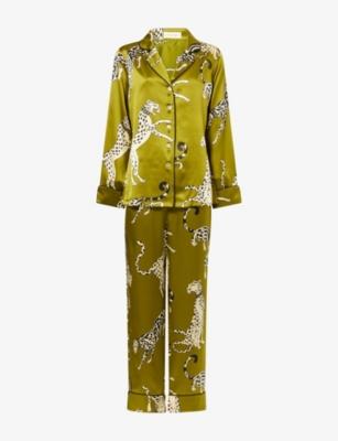 Lila Chanson Leopard-Print Silk Pyjama Set by OLIVIA VON HALLE