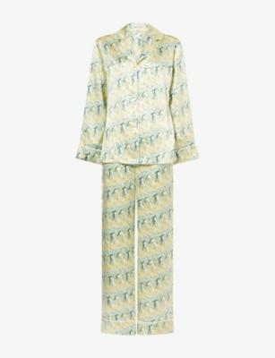 Lila Loulou Silk Pyjama Set by OLIVIA VON HALLE