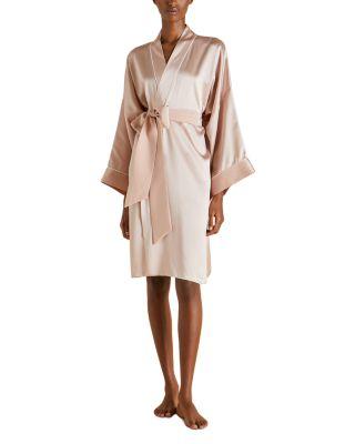 Mimi Woven Silk Waist Tie Robe by OLIVIA VON HALLE