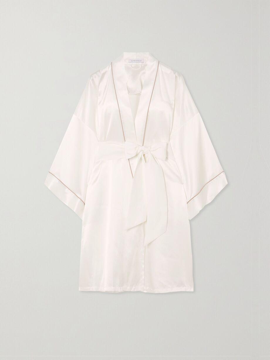 Mimi silk-satin robe by OLIVIA VON HALLE