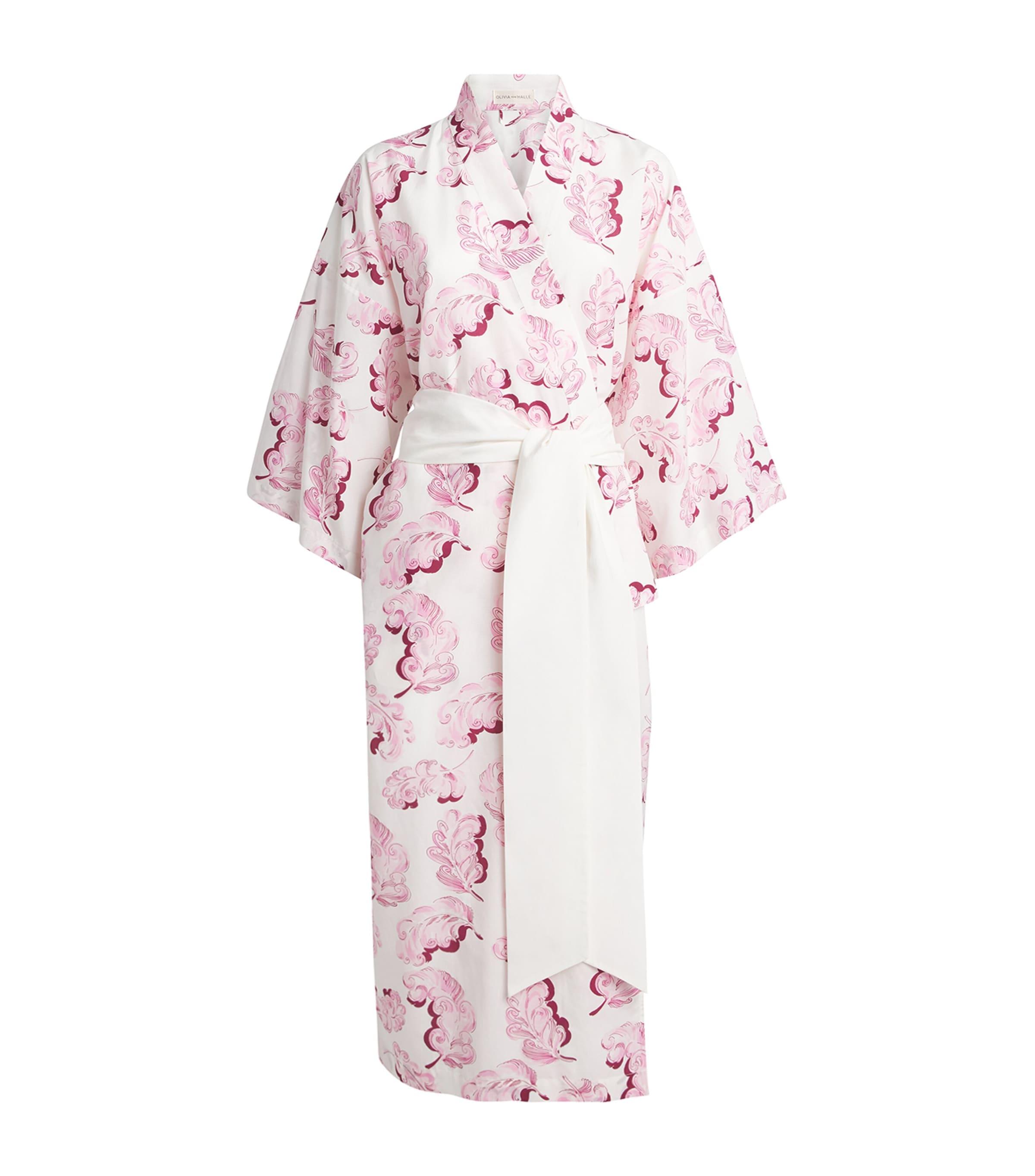 Olivia von Halle Cotton-Silk Amaya Midi Robe by OLIVIA VON HALLE