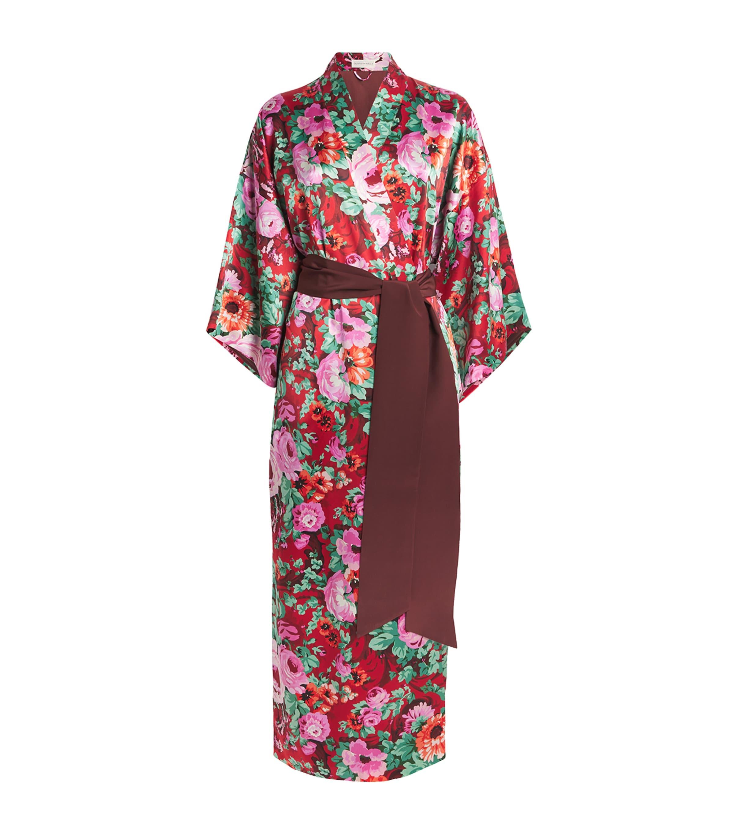 Olivia von Halle Silk Floral Queenie Robe by OLIVIA VON HALLE