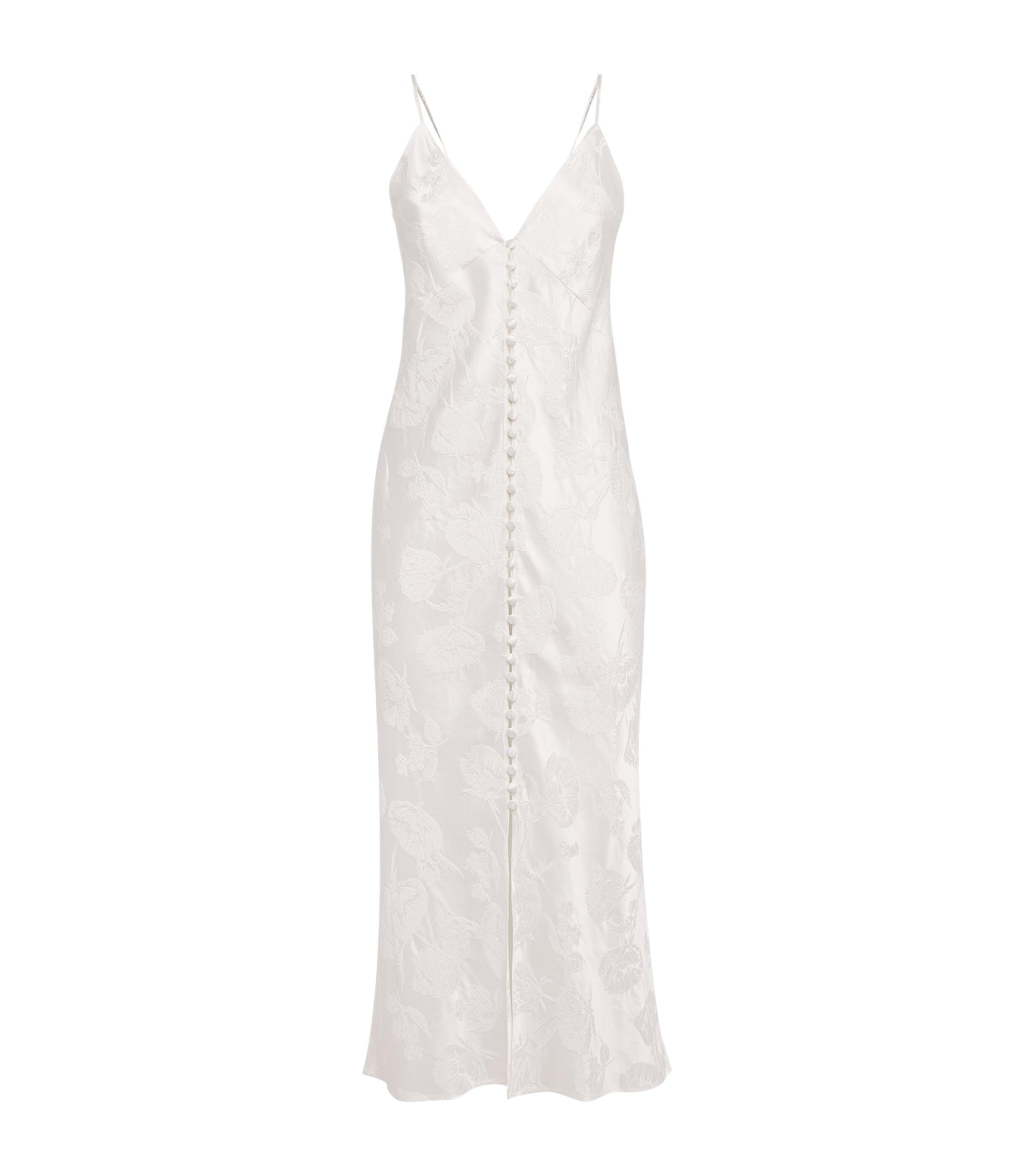 Olivia von Halle Silk Jacquard Slip Midi Dress by OLIVIA VON HALLE