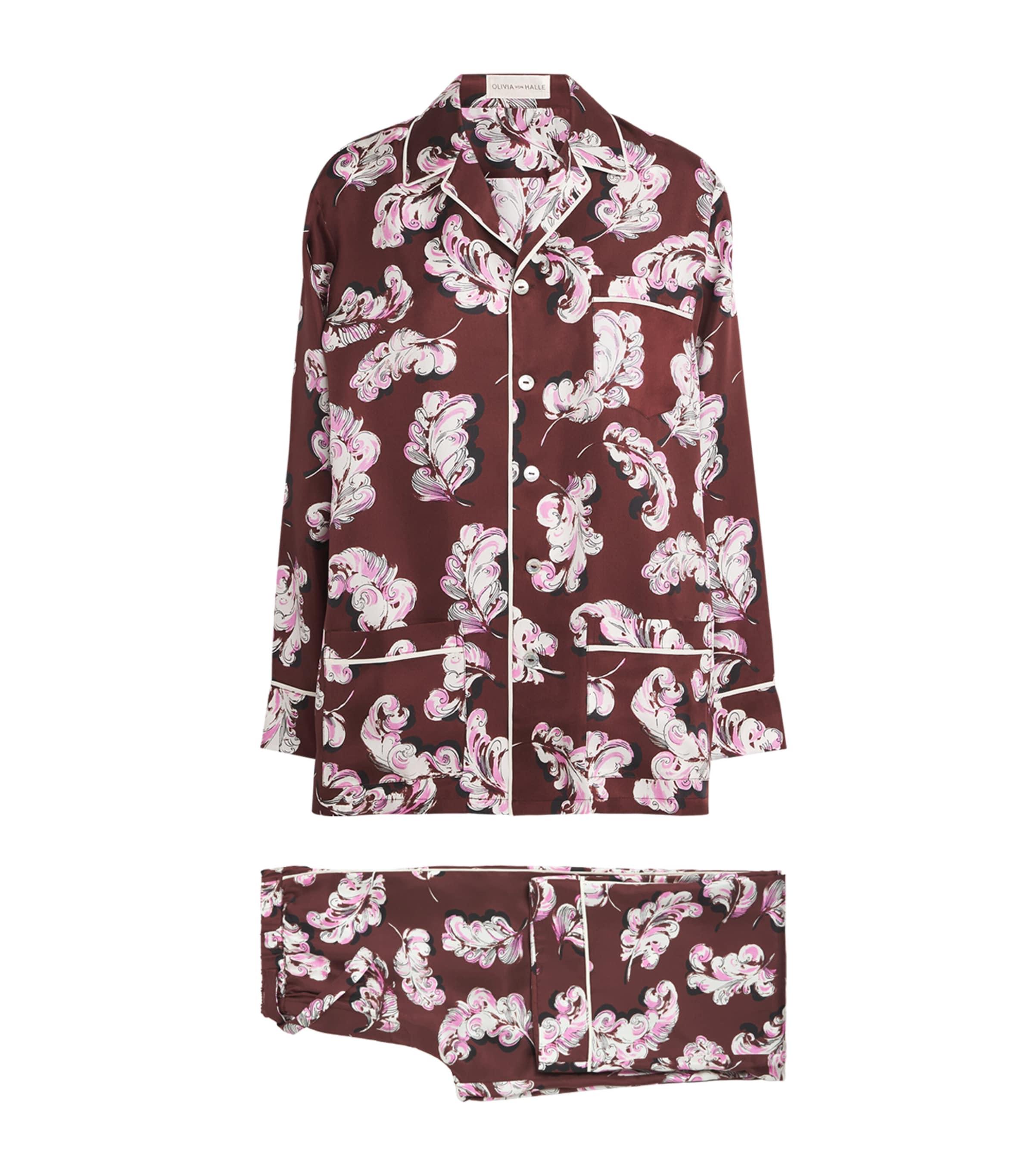 Olivia von Halle Silk Plume Yves Pyjama Set by OLIVIA VON HALLE