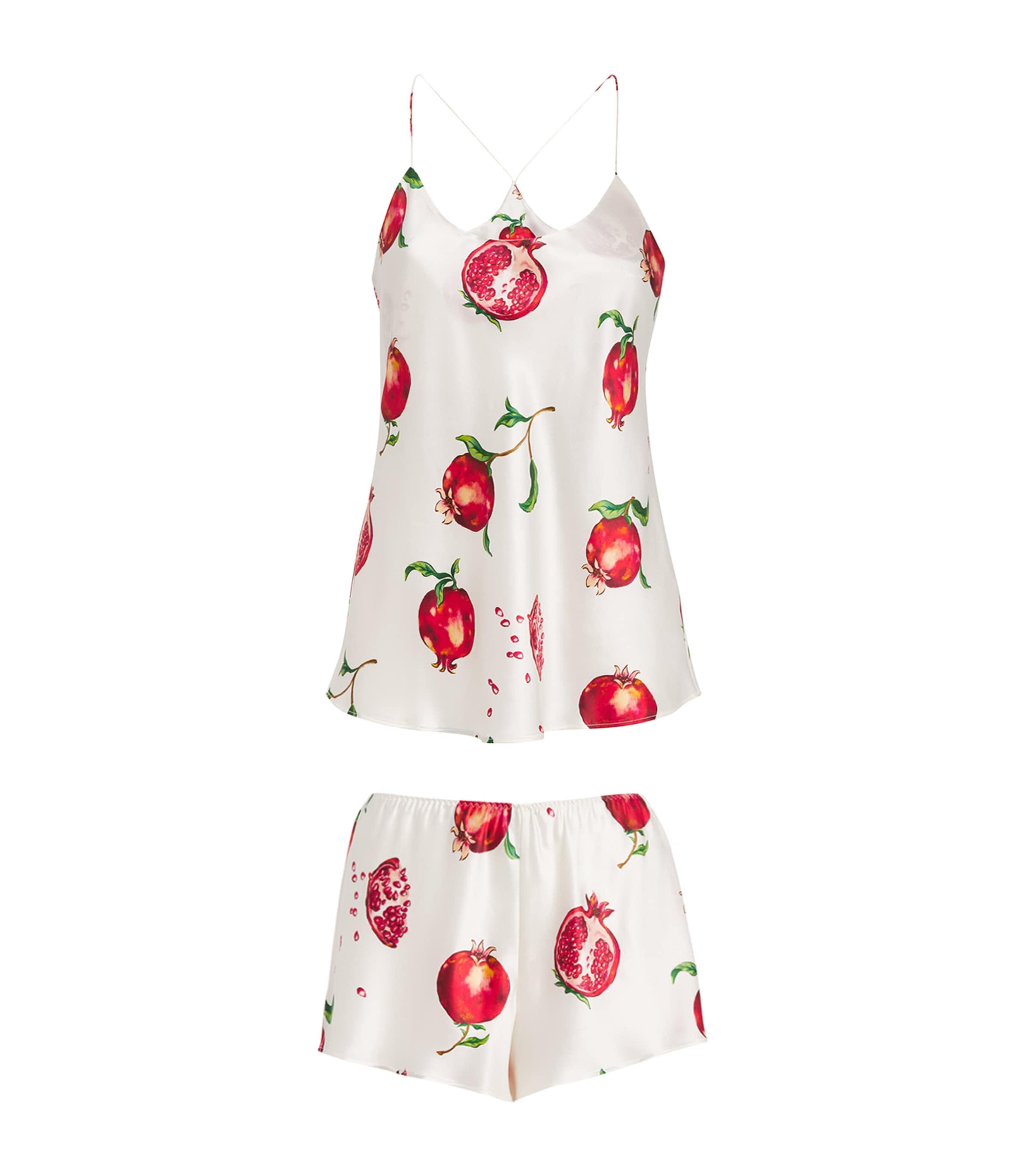 Olivia von Halle Silk Pomegranate Bella Pyjama Set by OLIVIA VON HALLE