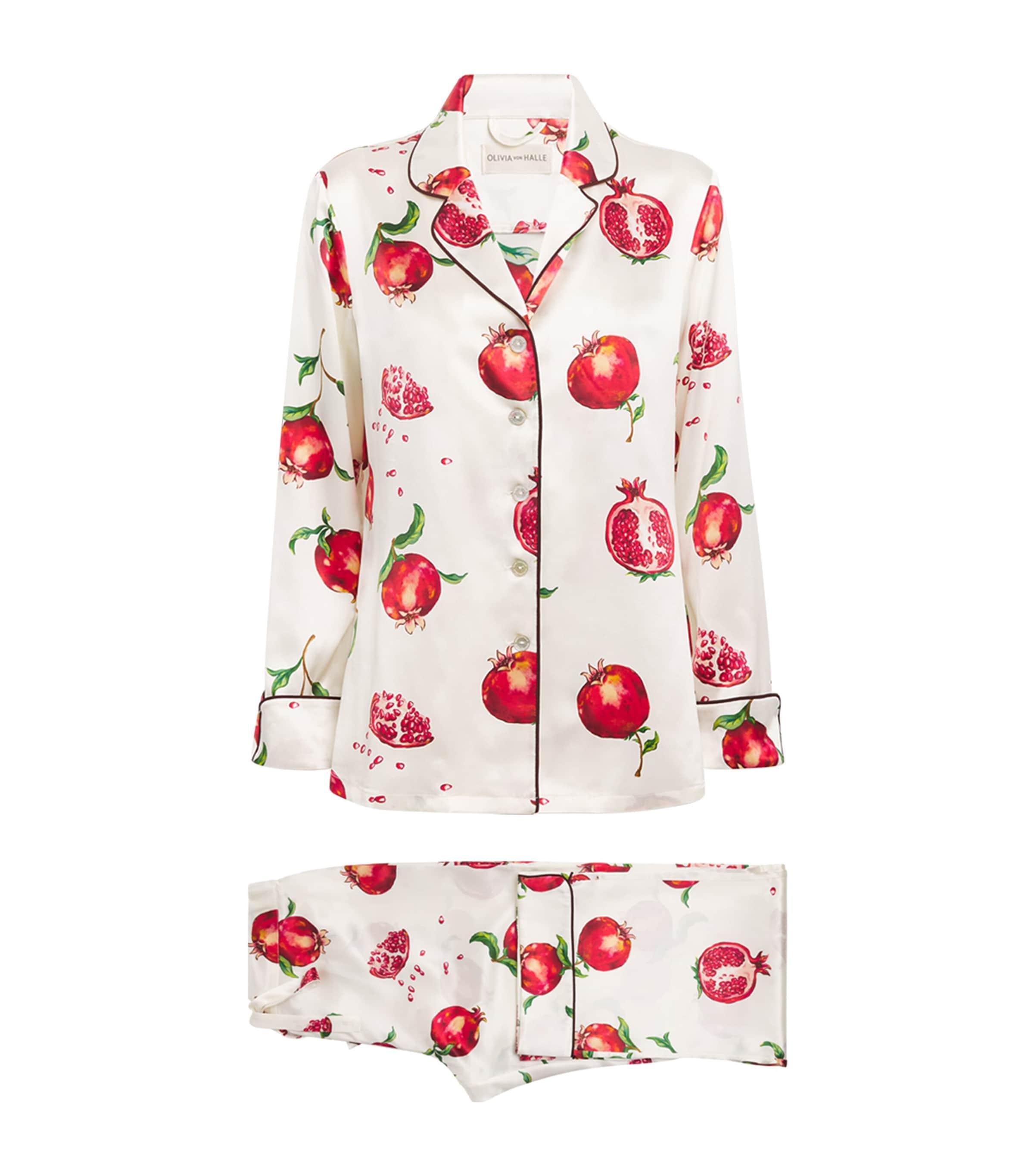 Olivia von Halle Silk Pomegranate Lila Pyjama Set by OLIVIA VON HALLE