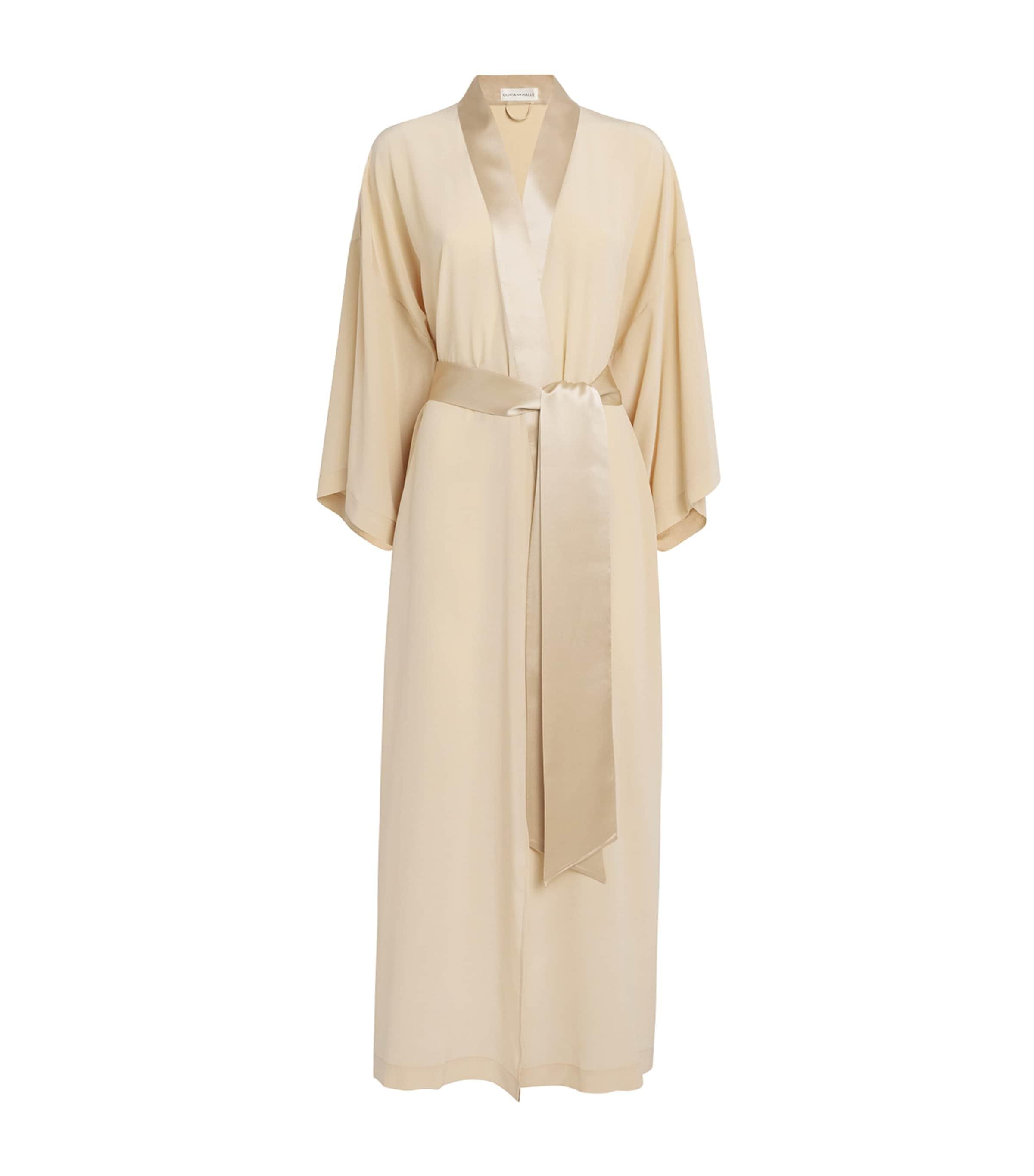 Olivia von Halle Silk Queenie Long Robe by OLIVIA VON HALLE
