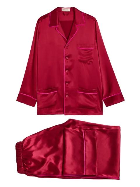 Yves piped pyjama set by OLIVIA VON HALLE