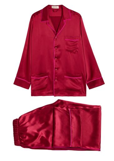 Yves silk pyjama set by OLIVIA VON HALLE