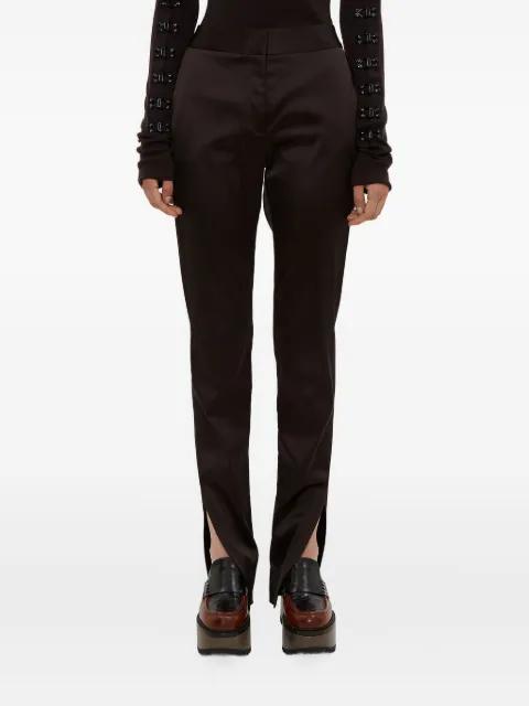 split-hem satin trousers by OLIVIER THEYSKENS