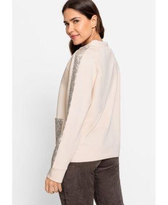 Long Sleeve Studded Funnel Neck Jersey Top by OLSEN