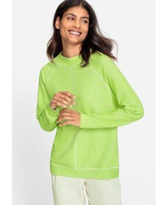 Women's Long Sleeve Striped Ribbed Jersey Top by OLSEN