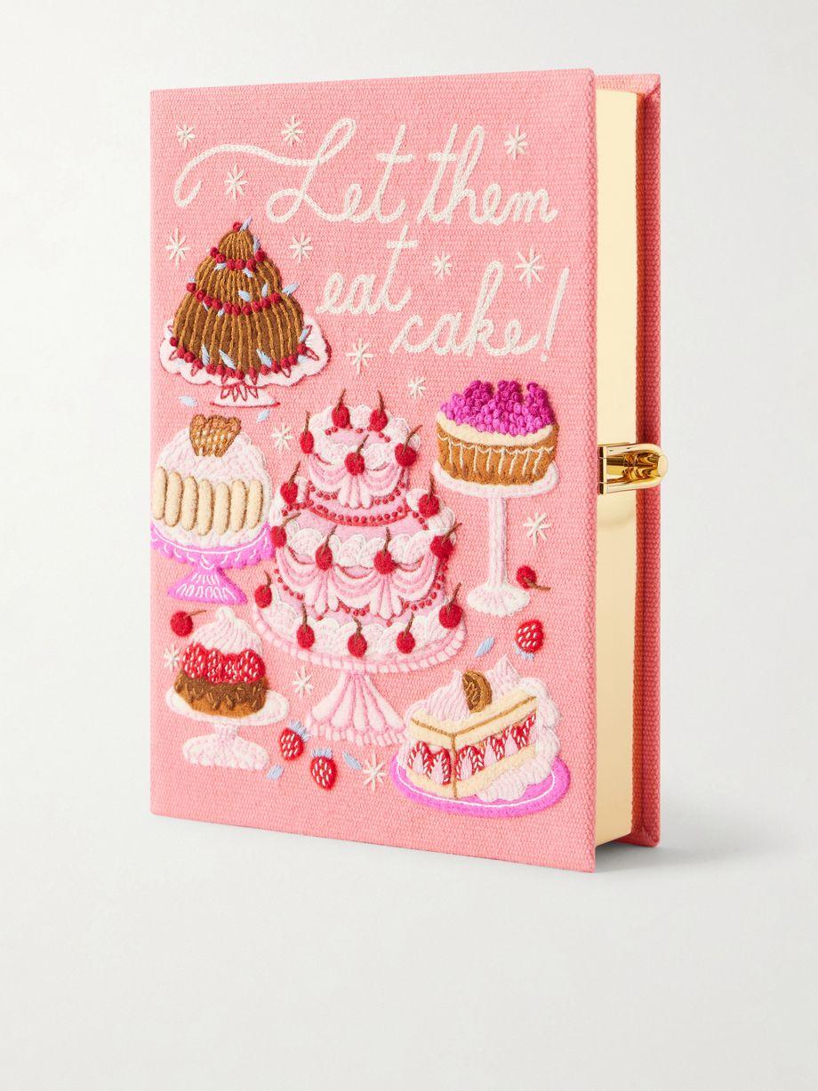 Let Them Eat Cake! appliquéd embroidered canvas clutch by OLYMPIA LE-TAN