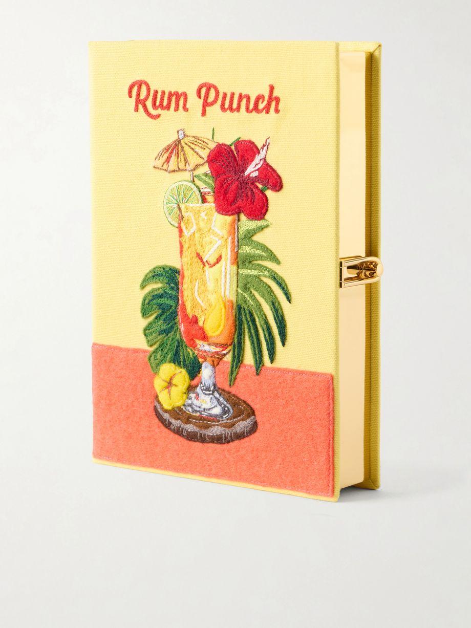 Rum Punch appliquéd embroidered canvas clutch by OLYMPIA LE-TAN