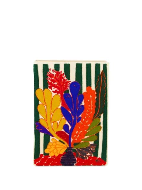 small Bouquet of the Ocean embroidered book clutch bag by OLYMPIA LE-TAN