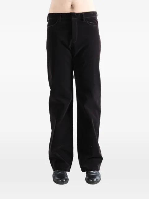 Sol velvet panelled trousers by OMAR AFRIDI