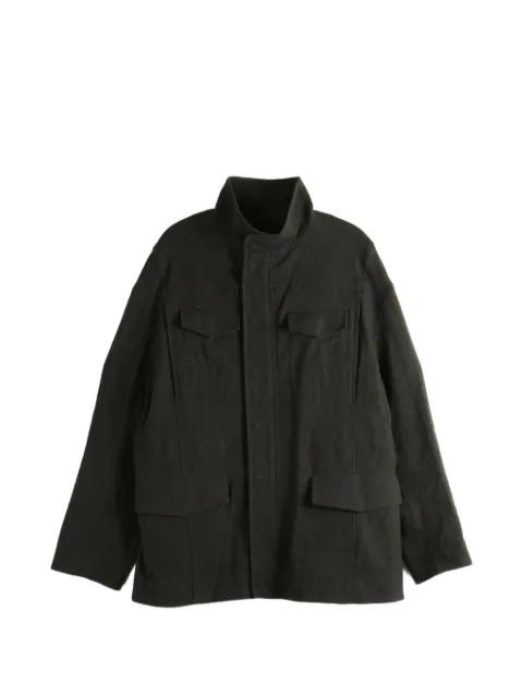 high-neck multi-pocket jacket by OMAR AFRIDI